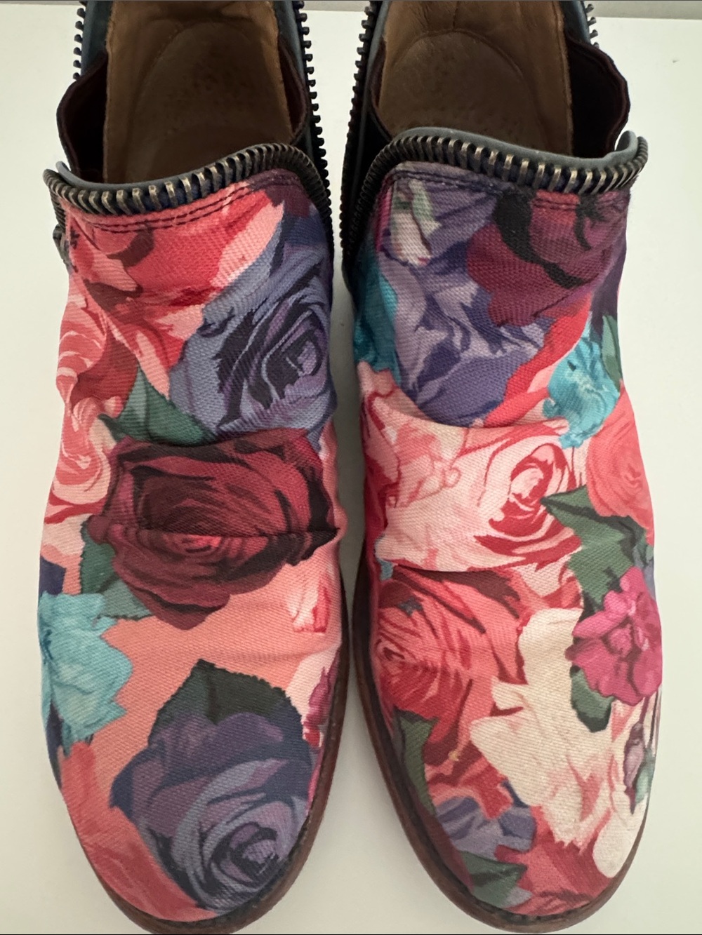 Fluevog Evers Floral Canvas Boots - Picture 4 of 6